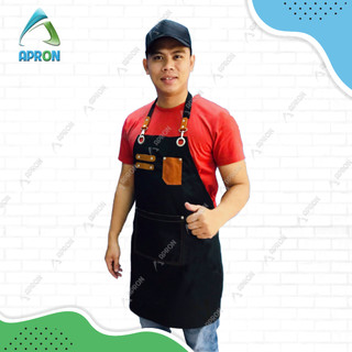 Tạp dề yếm phối da cao cấp