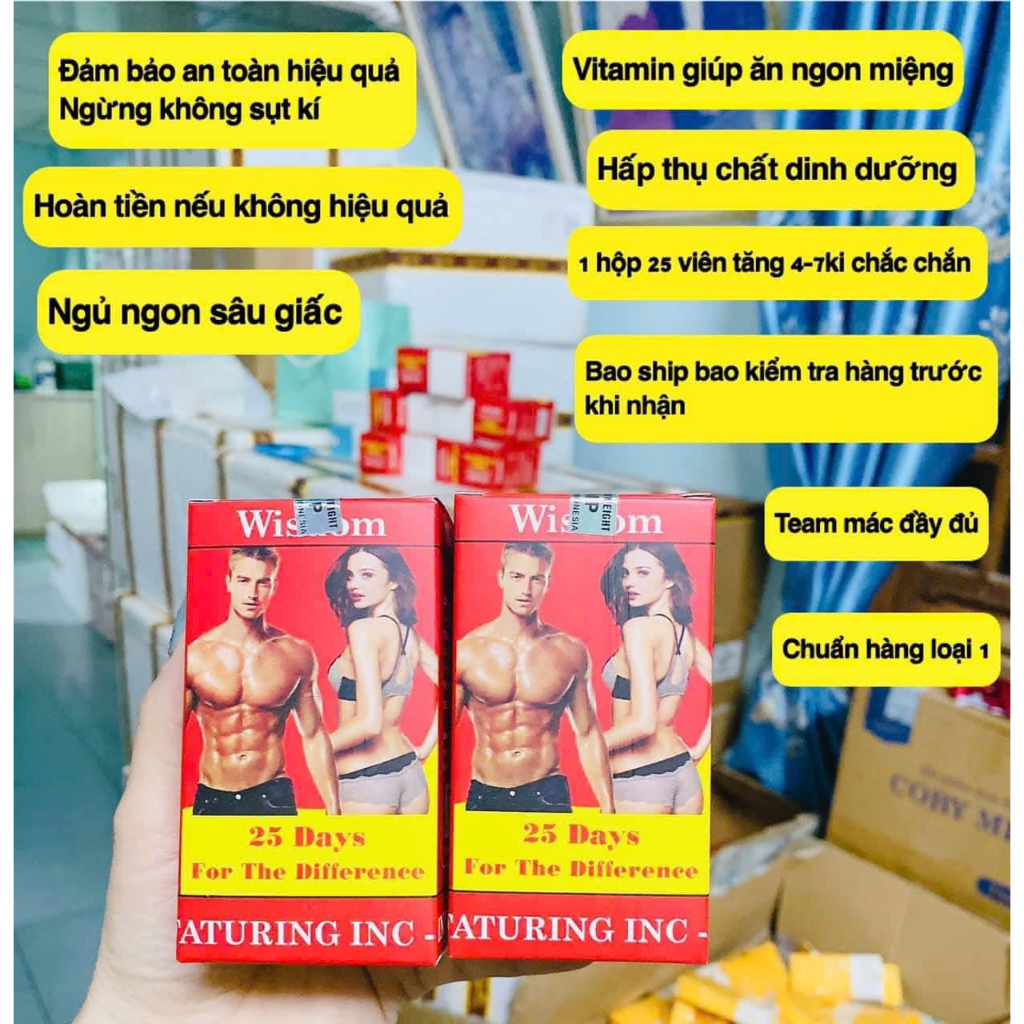 Viên uống Wisdom Weight chính hãng hỗ trợ Tăng Cân và Tăng Cơ Bắp. an toàn, hiệu quả