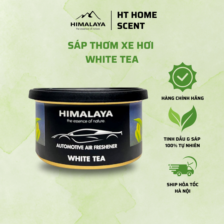 Sáp thơm xe hơi Himalaya White Tea, Sáp thơm xe ô tô cao cấp chính hãng, hương trà trắng tươi mát