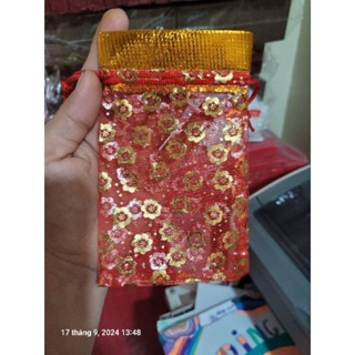 100 túi Lộc đỏ + túi bóng zip đựng vòng tay, gạo muối đầu năm