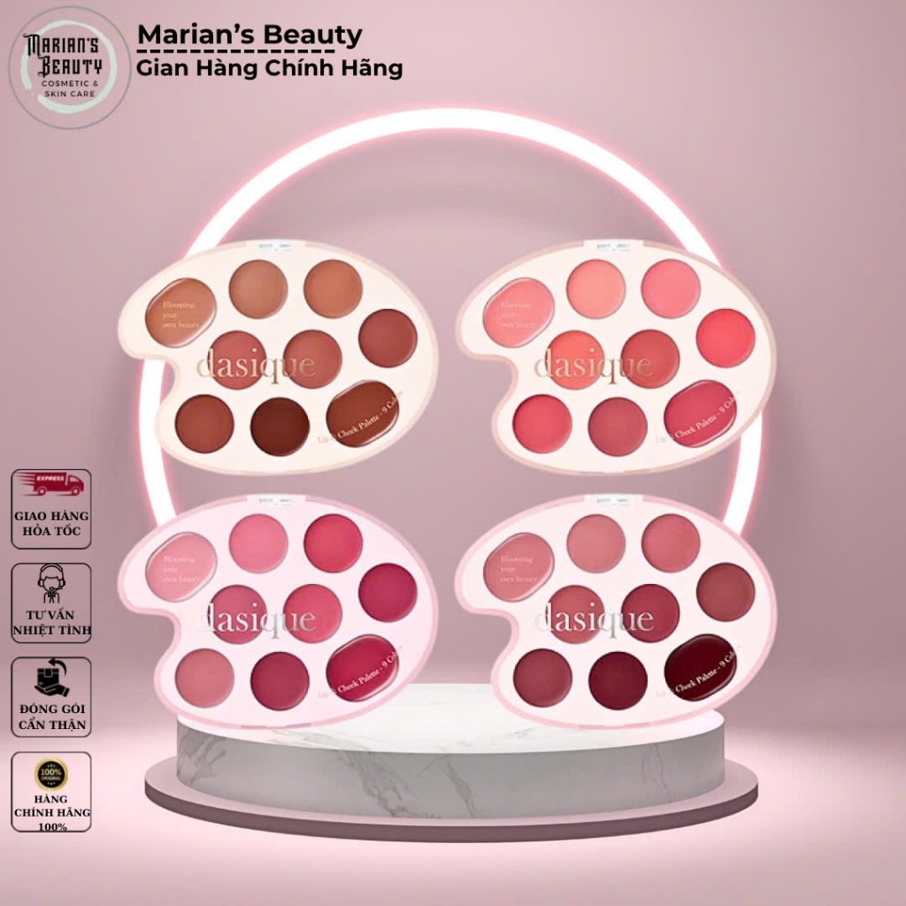 Bảng Son + Má Hồng Dasique Mood Painting Lip & Cheek Palette 6G