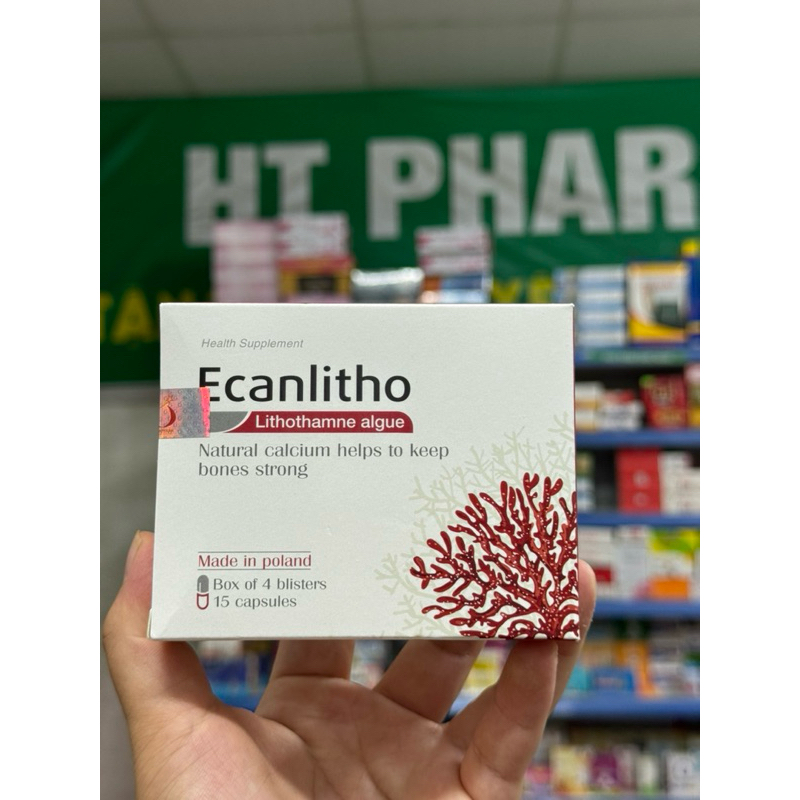 Ecanlitho 60viên -30viên -  Canxi Hữu cơ  (từ Lithothamne algue)