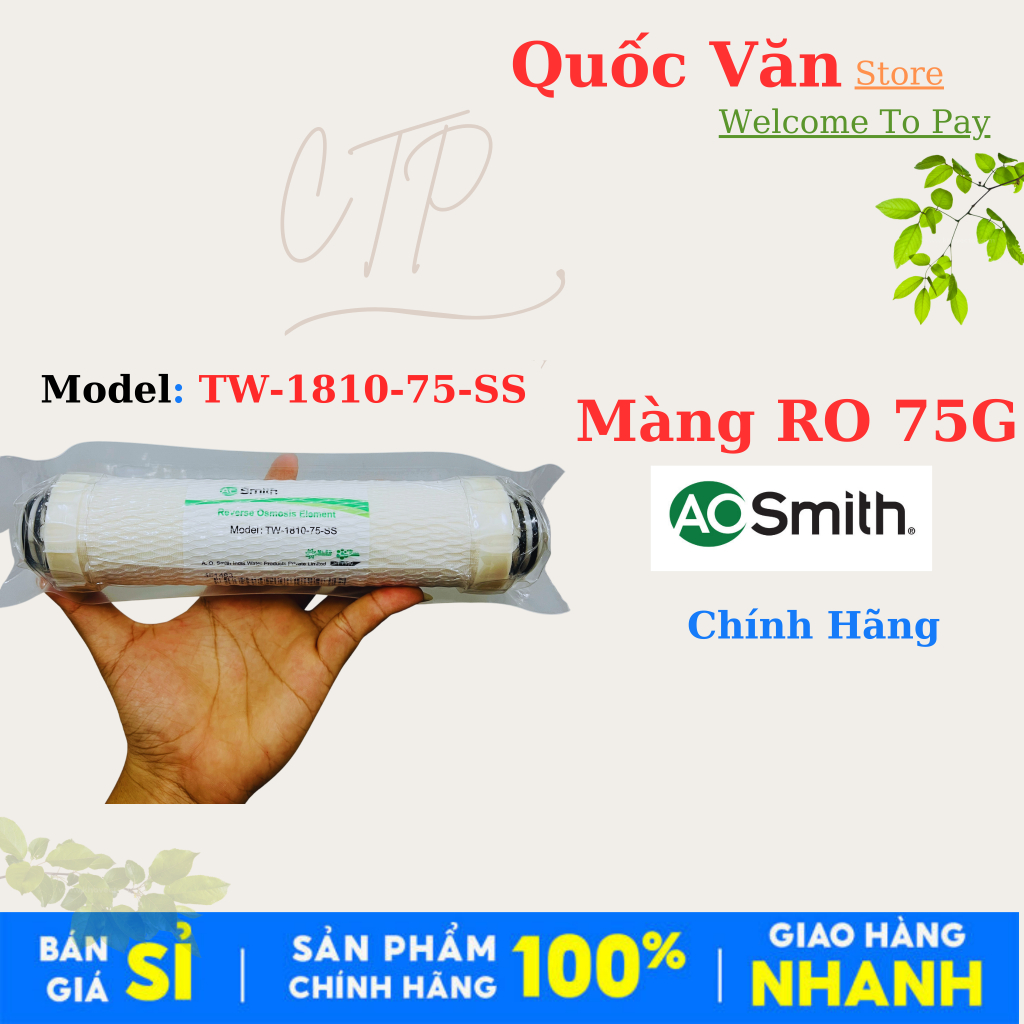Lõi lọc RO AOSmith 75G - Side stream AO Smith - Lõi số 4 máy AO Smith
