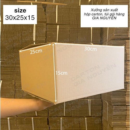 set 10 hộp gói hàng quần áo, tài liệu 30x25x15 chất liệu bìa carton 3 lớp