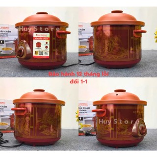 Nồi Hầm Chậm.Kho Cá Đạt Tường Đất Nung,Gốm Sứ Dung Tích 1.5L,2.5L,3.5L,4.5L.nồi nấu chảo đa năng .bảo hành 12 tháng.
