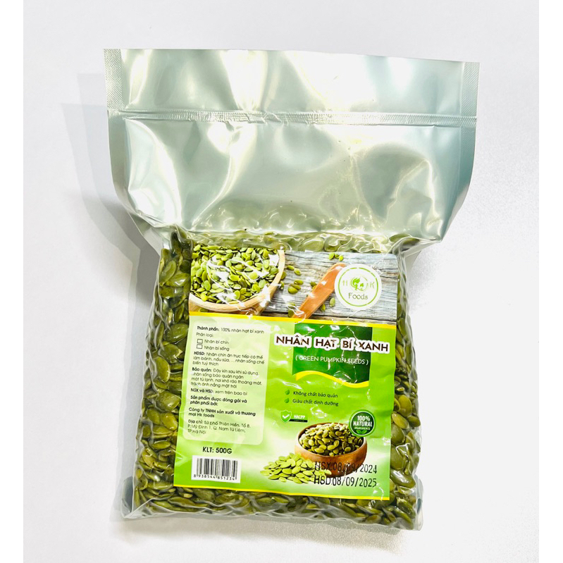Nhân Hạt bí xanh Ấn độ 500g
