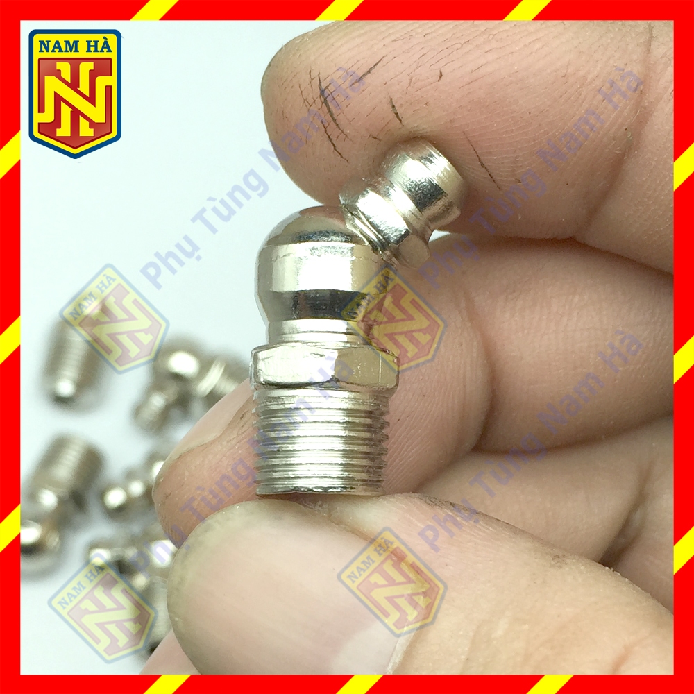 LOẠI TỐT - 10 Vú bơm mỡ bò M10 cong 45