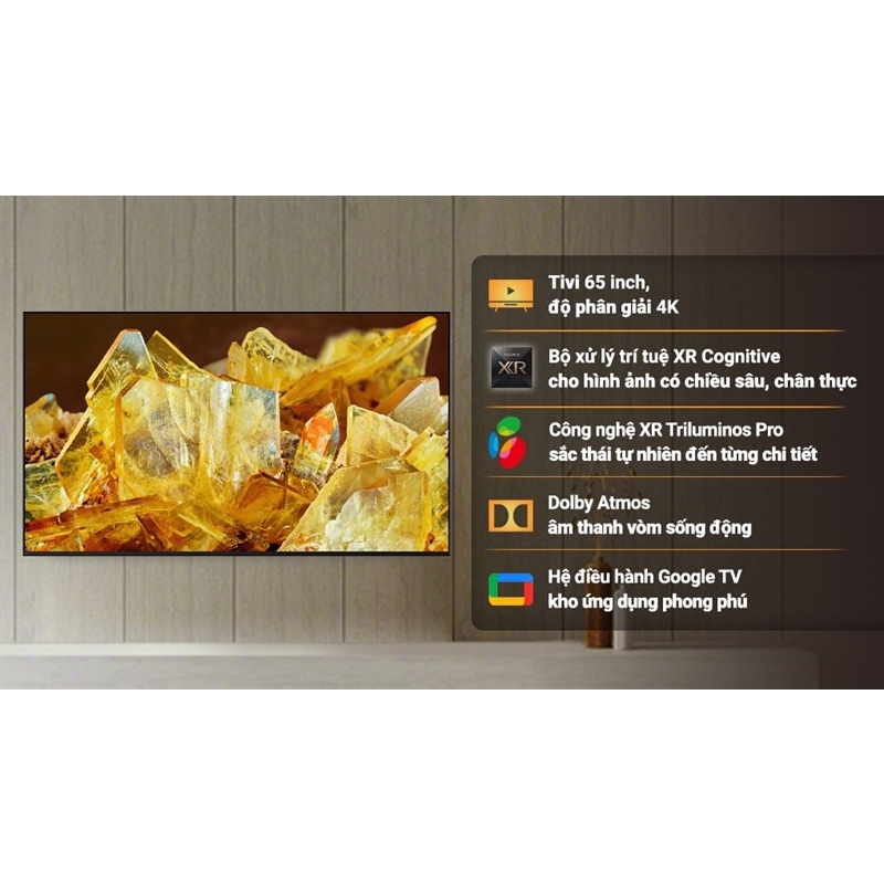 Google Tivi Sony 4K 65 inch XR-65X90L 2023