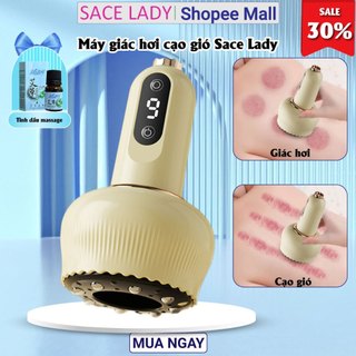 Máy massage giác hơi cầm tay SACE LADY với tính năng chườm ấm hồng ngoại hiệu quả, an toàn