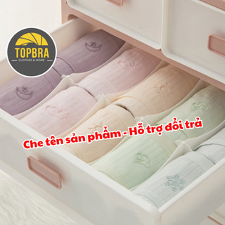 [Loại 1] SET 5 Quần Lót Nữ Cotton Kháng Khuẩn Thông Hơi Thoáng Khí Thấm Hút Mồ Hôi Thời Tiết TOPBRA