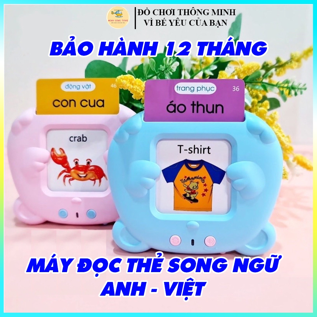  Máy Đọc Thẻ Song Ngữ Anh Việt 3 Chế Độ Đọc   BẢO HÀNH 12 THÁNG  Máy Đọc Thẻ Flashcard 