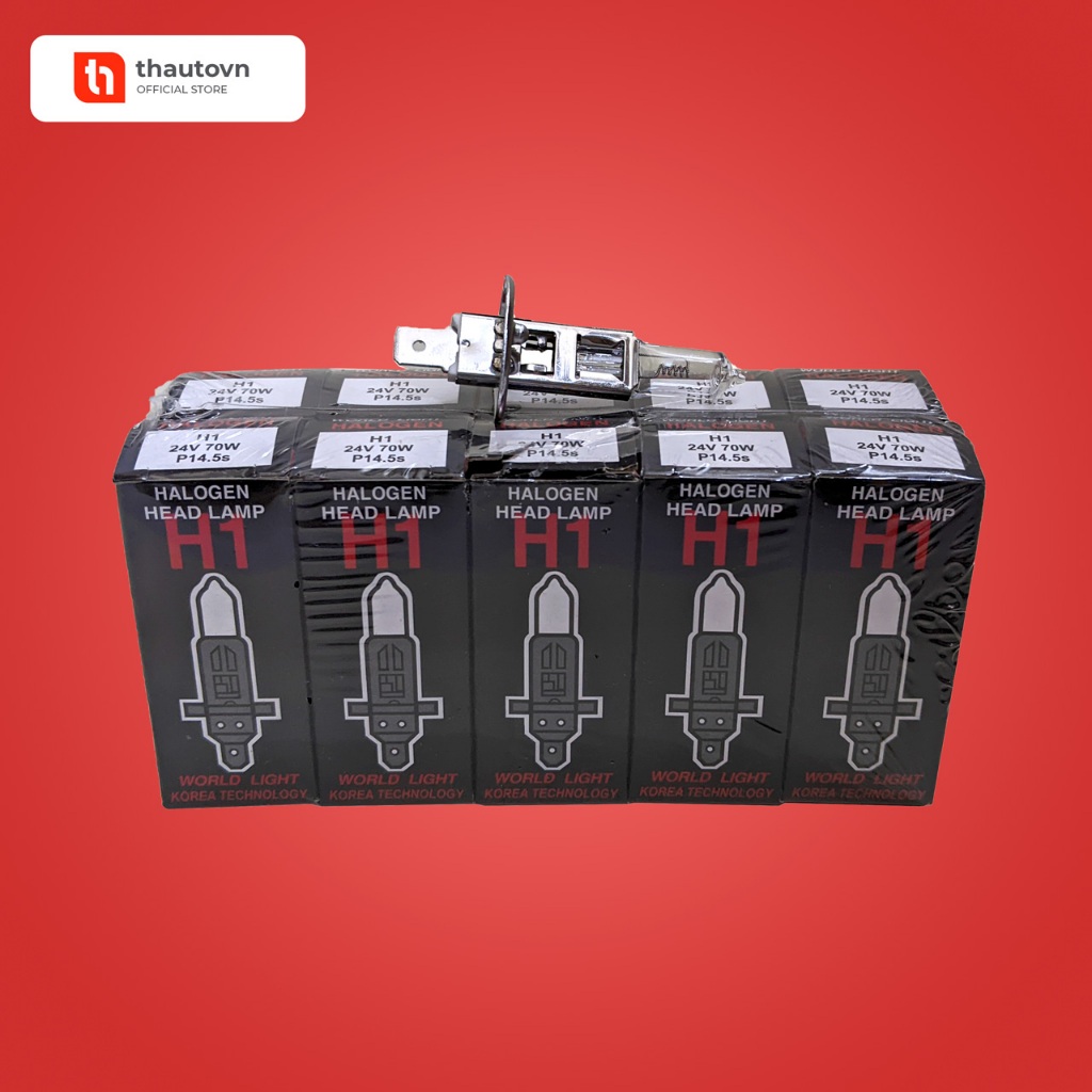 Bóng Đèn H1 12V-24V Halogen World Light (Hộp 10 Bóng)