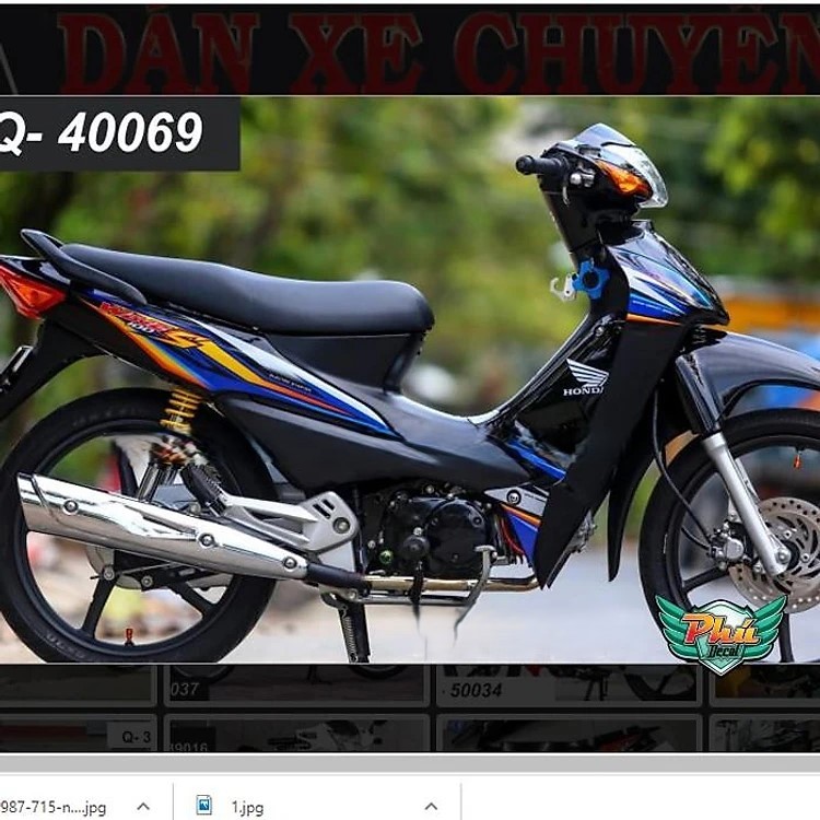 Tem rời Wave S 100 xe đen B