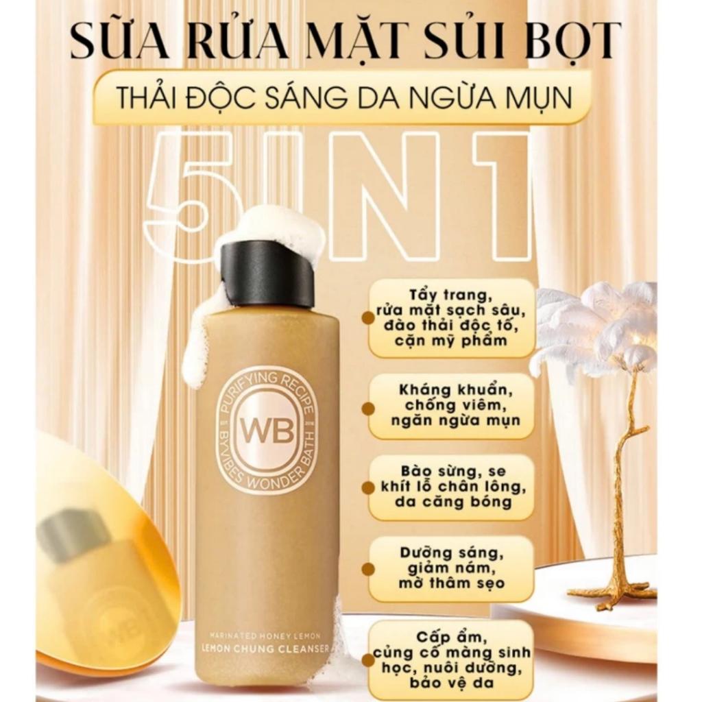 Sữa rửa mặt chanh đường đen Lemon Chung Cleanser 200ml
