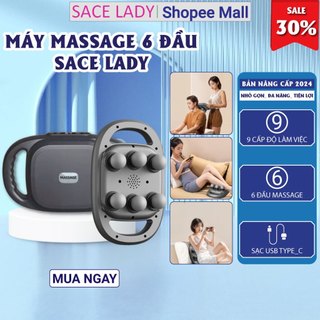 Máy massage cầm tay 6 đầu SACE LADY với 9 chế độ làm việc massage thư giãn toàn thân, giảm đau cơ