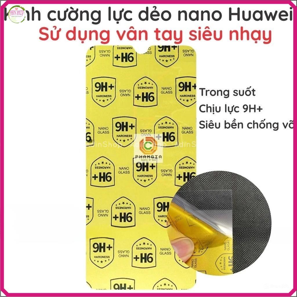 Dán cường lực Huawei P20 LITE/ P20 LITE 2019/P30/ P30 LITE/ P20 PRO nano siêu dẻo siêu bền