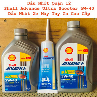 Nhớt Xe Tay Ga Cao Cấp Shell Advance Ultra Scooter 5W-40 Jaso MB API SN Made in Shell - Việt Nam