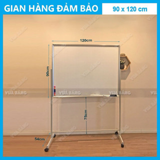 [Khung 3.5-4cm] Bảng Từ Trắng Có Chân Di Động Viết Bút Lông (Tặng 1 bút lông - 1 xóa bảng - 6 nam châm - 1 khay để bút)