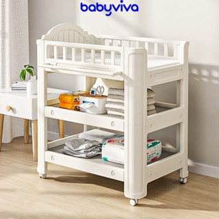 Bàn thay tã kết hợp tủ đựng đồ di động cho trẻ sơ sinh Babyviva