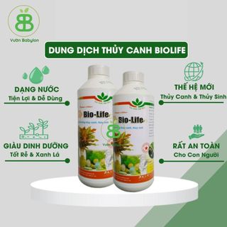 Dung Dịch Thủy Canh Bio Life, Chuyên Cho Cây Thủy Sinh, Cây trồng thủy, Trồng Trong Nước Vuonbabylon - Chai 1L