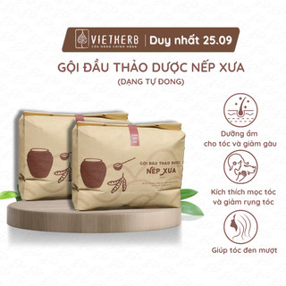 Gội đầu thảo dược Nếp Xưa VIETHERB gói 450gr, làm sạch và dưỡng tóc