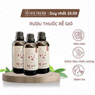 Rượu xoa bóp rễ gió VIETHERB dung tích 100ml, thảo dược bảo vệ sức khỏe