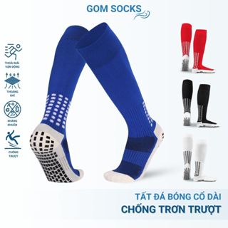  Vớ bóng đá chống trượt thể thao cổ dài GOM SOCKS tất đá banh dệt kim cotton mềm mịn khử mùi êm chân - DB-507-1DOI 