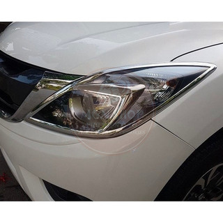[Ốp đèn pha] [Mazda BT-50] [màu đen / màu bạc]