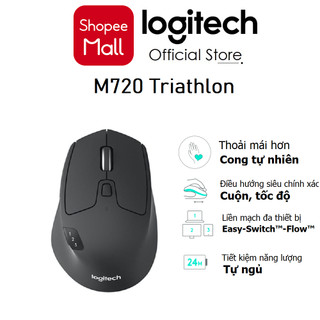 Chuột Logitech M720 Triathlon Kết nối đa thiết bị với tính năng Cuộn siêu nhanh