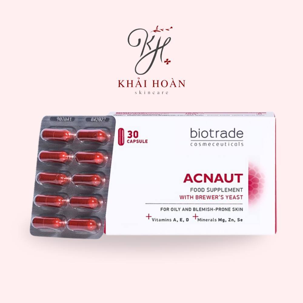 Viên Uống Giảm Mụn Biotrade Acnaut Food Supplement Kiềm Giảm Dầu Hộp 30V