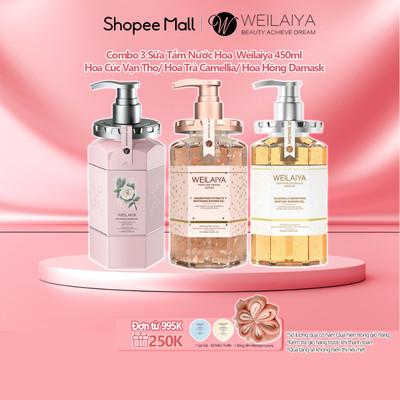 Combo 3 Sữa Tắm Trắng Da Hương Nước Hoa Weilaiya 450ml (Chọn mùi hương bạn yêu thích)