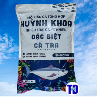  Cám Câu Cá Huỳnh Khoa Chính Hãng 1KG  Mẫu Bao Chuyên tra  - Hàng mới sản xuất 2024 - Chuyên câu tra 