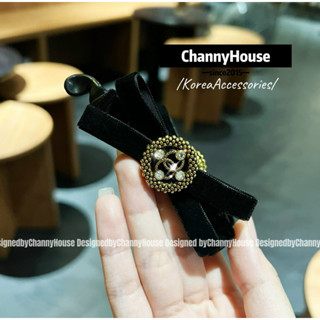   Chính hãng Kẹp phồng tóc nhung Hàn Quốc cao cấp đính charm hãng tròn TẶNG KÈM TÚI NHUNG BẢO QUẢN KPK  Channy House  