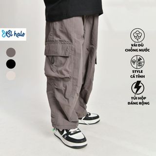  Quần Gió Bé Trai 8-38kg  2-9 tuổi  BL HALO Quần Dài Bé Trai Túi Hộp Dáng Rộng 3 Màu Vải Dù Phong Cách Năng Động QDG20 