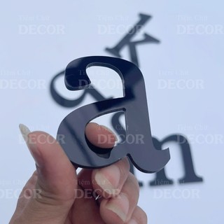Chữ Alu Đen Gương in thường T2 cao 5-10cm (tuỳ chữ) trang trí cửa hàng, biển quảng cáo, phông bạt sự kiện