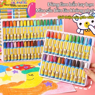 Hộp Bút Sáp Dầu Oil Pastel 24 Màu Đầy Màu Sắc Để Bé Sáng Tạo AIGE