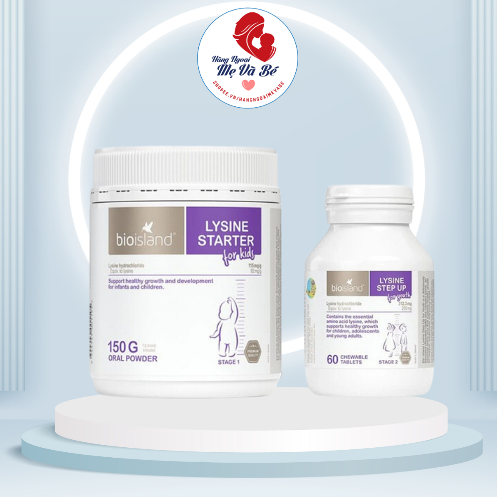 Bột Tăng Chiều Cao Lysine Úc 150g, Hộp 60 viên Ly-sine tăng chiều cao cho bé