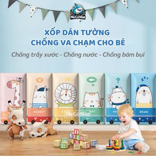 Tấm Xốp Dán Tường 3D Bảo Vệ Trang Trí Phòng Ngủ Cho Bé, Xốp Dán Tường Hình Hoạt Hình Ngộ Nghĩnh