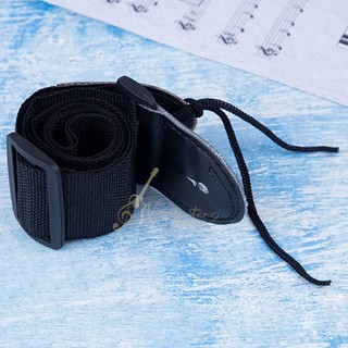 Dây đeo đàn ukulele guitar cao cấp màu đen tặng chốt đeo