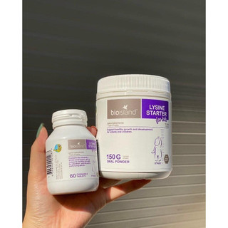 Bột Tăng Chiều Cao Lysine Úc 150g, Hộp 60 viên Ly-sine tăng chiều cao cho bé