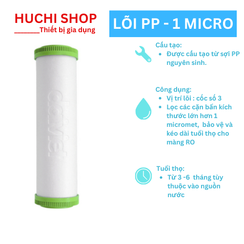 Lõi số 3 PP 1 mrc Daikiosan dùng cho tất cả máy lọc nước