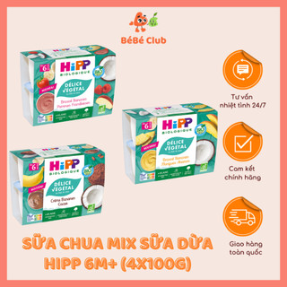 Sữa Chua Mix Sữa Dừa Hipp 6M+ (4x100g)
