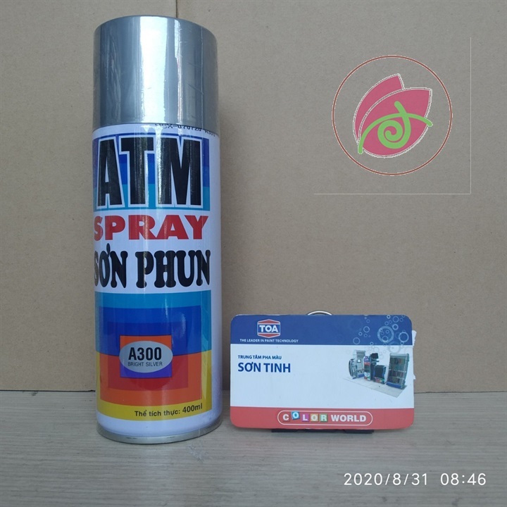 SƠN XỊT MÀU BẠC A300 BRIGHT SILVER (ATM hoặc WIN) hoặc RED FOX
