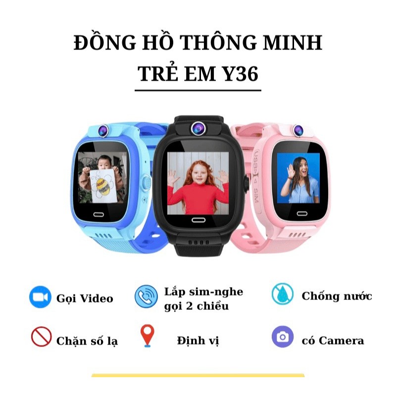 Đồng hồ thông minh trẻ em lắp sim nghe gọi định vị Q12 gọi video có hỗ trợ tiếng việt nghe gọi khẩn cấp phù hợp mọi lứa