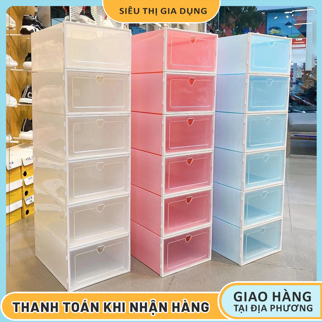 Hộp Đựng Giày Cỡ Lớn Lắp Ghép Thông Minh Tiện Ích Cho Nam Và Nữ Nhựa Cứng Chịu Lực Bền Bỉ