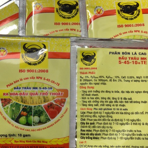 Gói 10gr phân bón đầu trâu 5-45-10