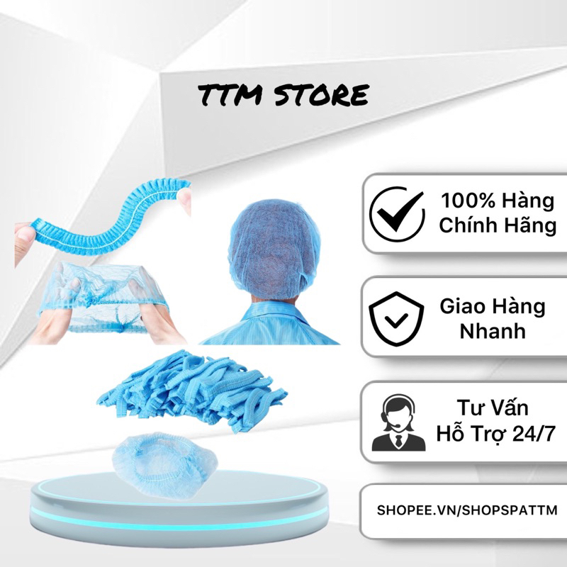Mũ Chụp Đầu Y Tế Bịch 100 Chiếc