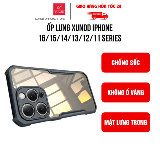 Ốp lưng XUNDD iPhone 16/ 16 Plus/ 16 Pro/ Max/ 15/ 15 Plus/ 15 Pro/ Max/ 14/ 13/ 12/ 11 Series - Viền TPU, Chống sốc