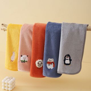 Combo 5 Khăn Mặt Bông 25x50cm Cho Bé Mẫu Giáo Chăm Sóc Bé Khăn Tắm Bông Hình Ngộ Nghĩnh Cho Bé Và Gia Đình