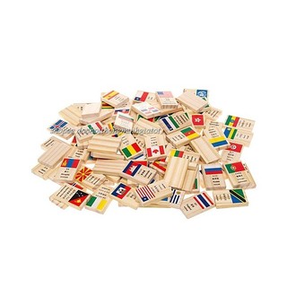 100 QUÂN CỜ DOMINO gỗ CÁC QUỐC GIA
